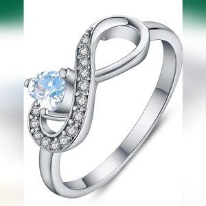 Beautiful woman's sterling sliver promise ring